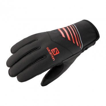 Salomon RS Warm Glove Unisex LC1184900 Black/Fiery Red