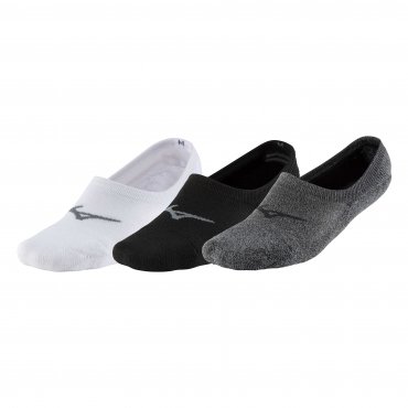 Mizuno Super Short Socks 3P White/Black/Grey J2GX0055Z77