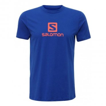 Salomon Logo SS Cotton TEE M Blue L38213900