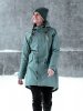 2117 Stenhag dámský zimní kabát z polyuretanu tmavě mátová