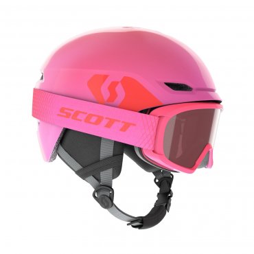 Scott Combo Helmet Keeper 2 + Goggle Jr Witty high viz pink