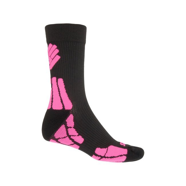 Sensor HIKING NEW Merino wool ponožky černá/růžová